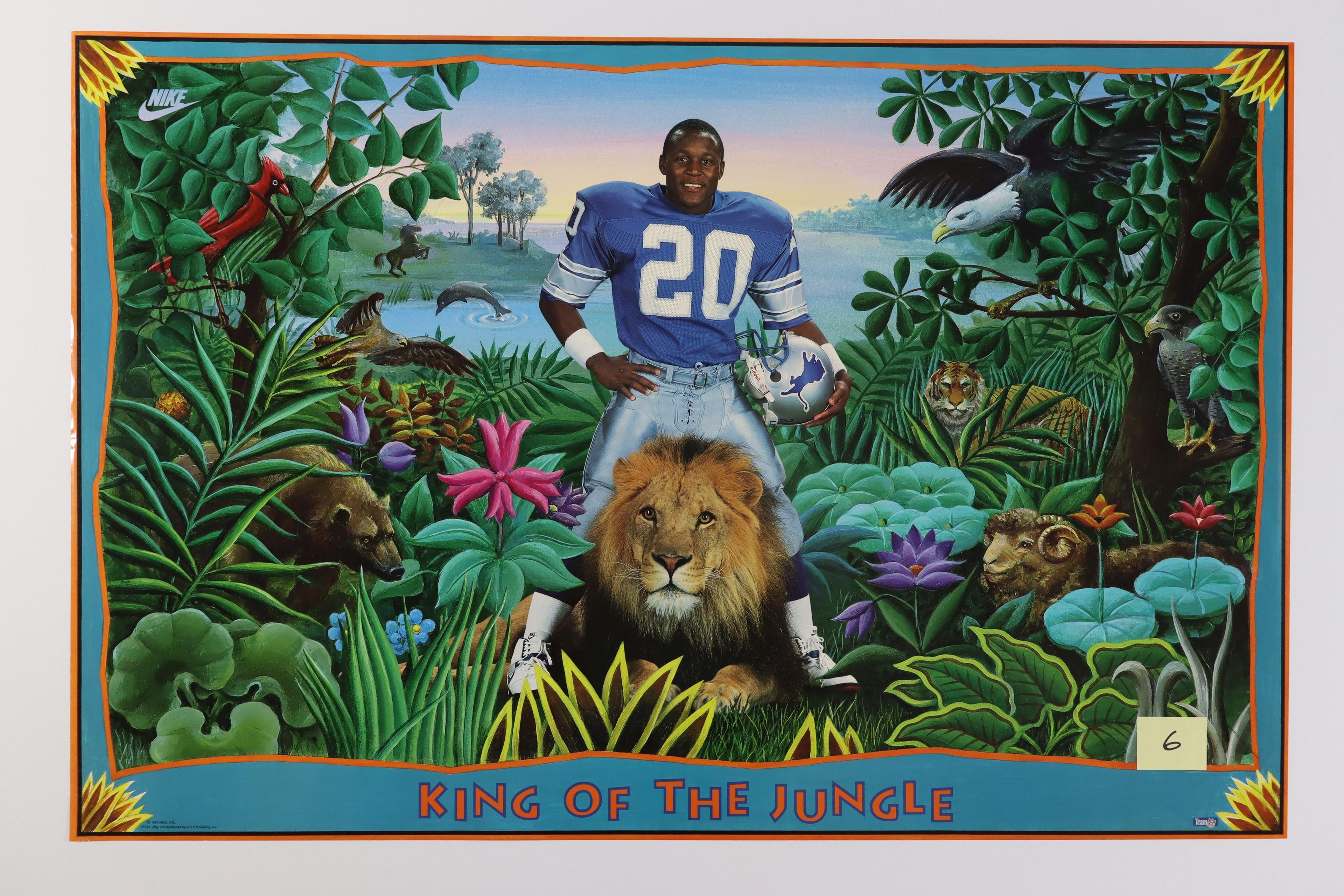 Rare! Nike Barry Sanders 1992 Poster