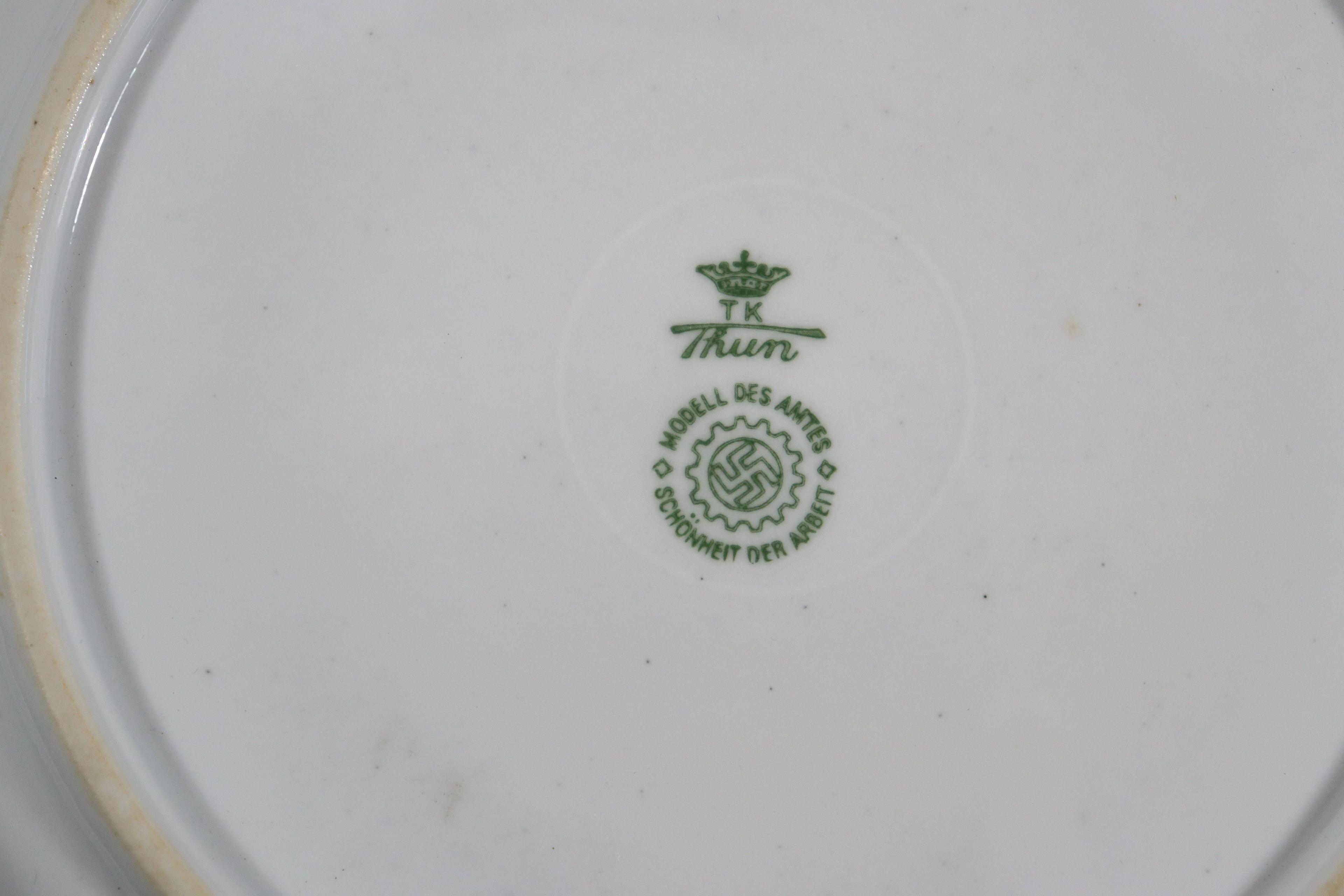 WWII Nazi RAD Porcelain Dinner Plate