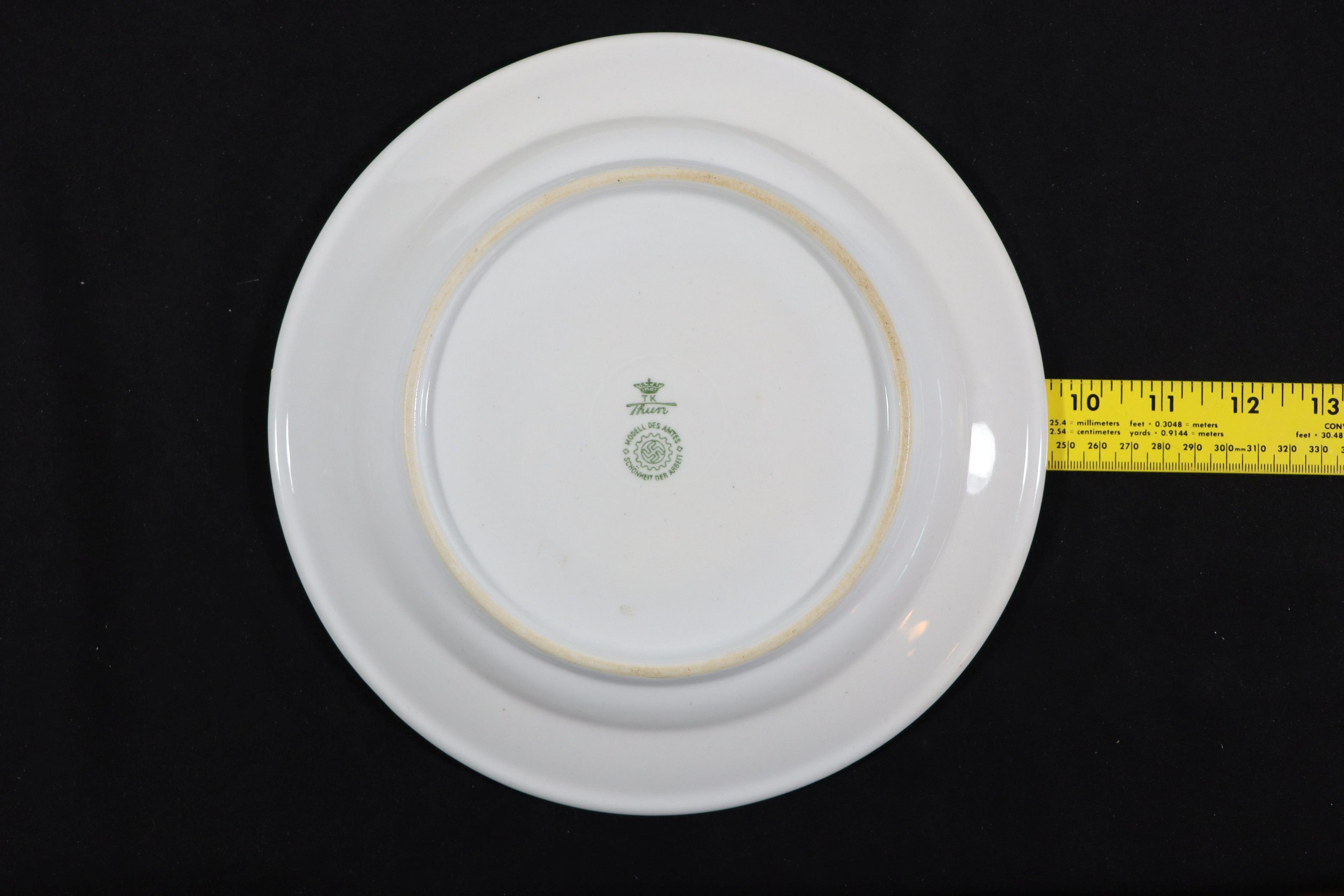 WWII Nazi RAD Porcelain Dinner Plate