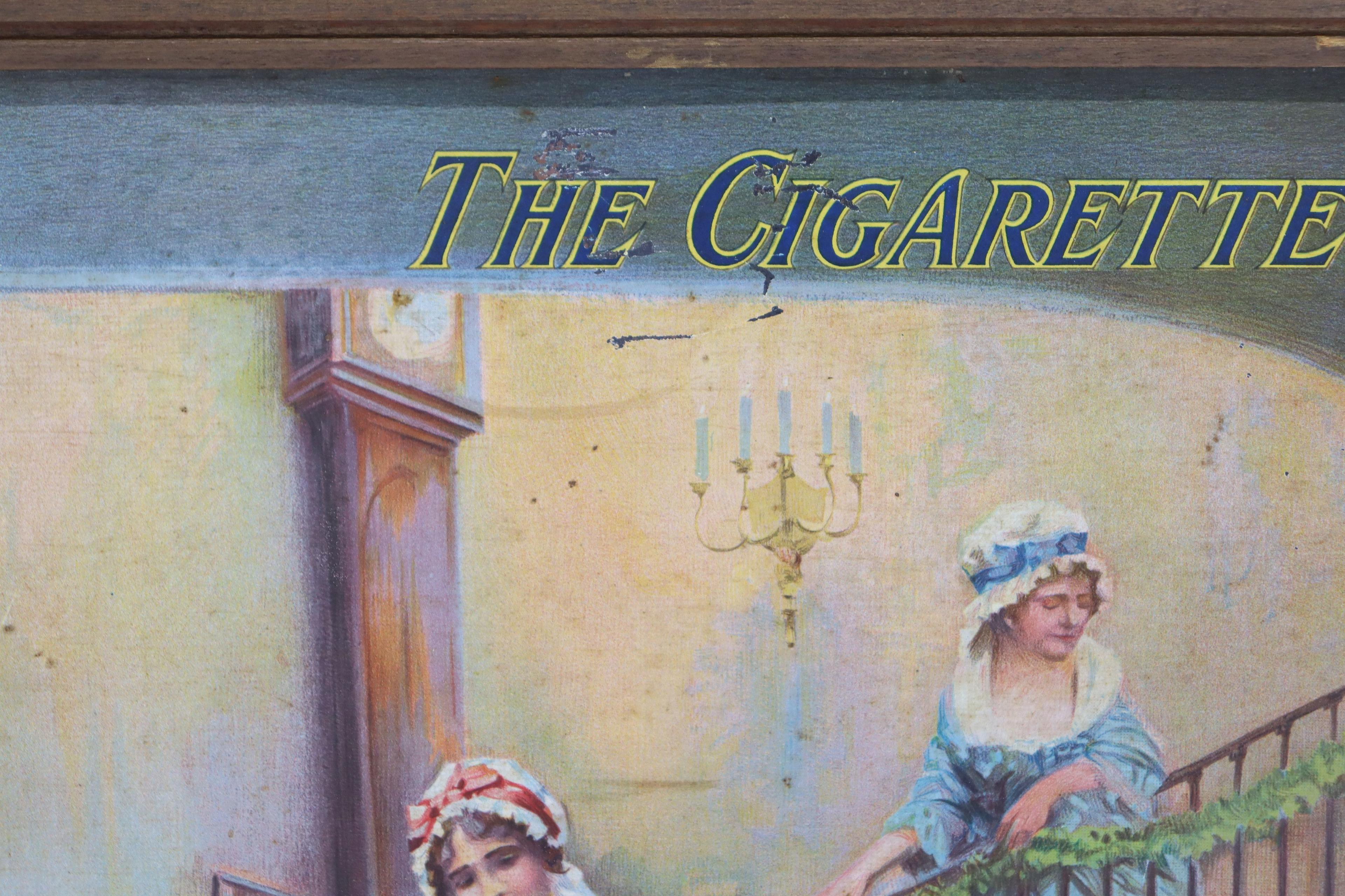 1916 Piedmont Cigarettes Tin Litho Sign