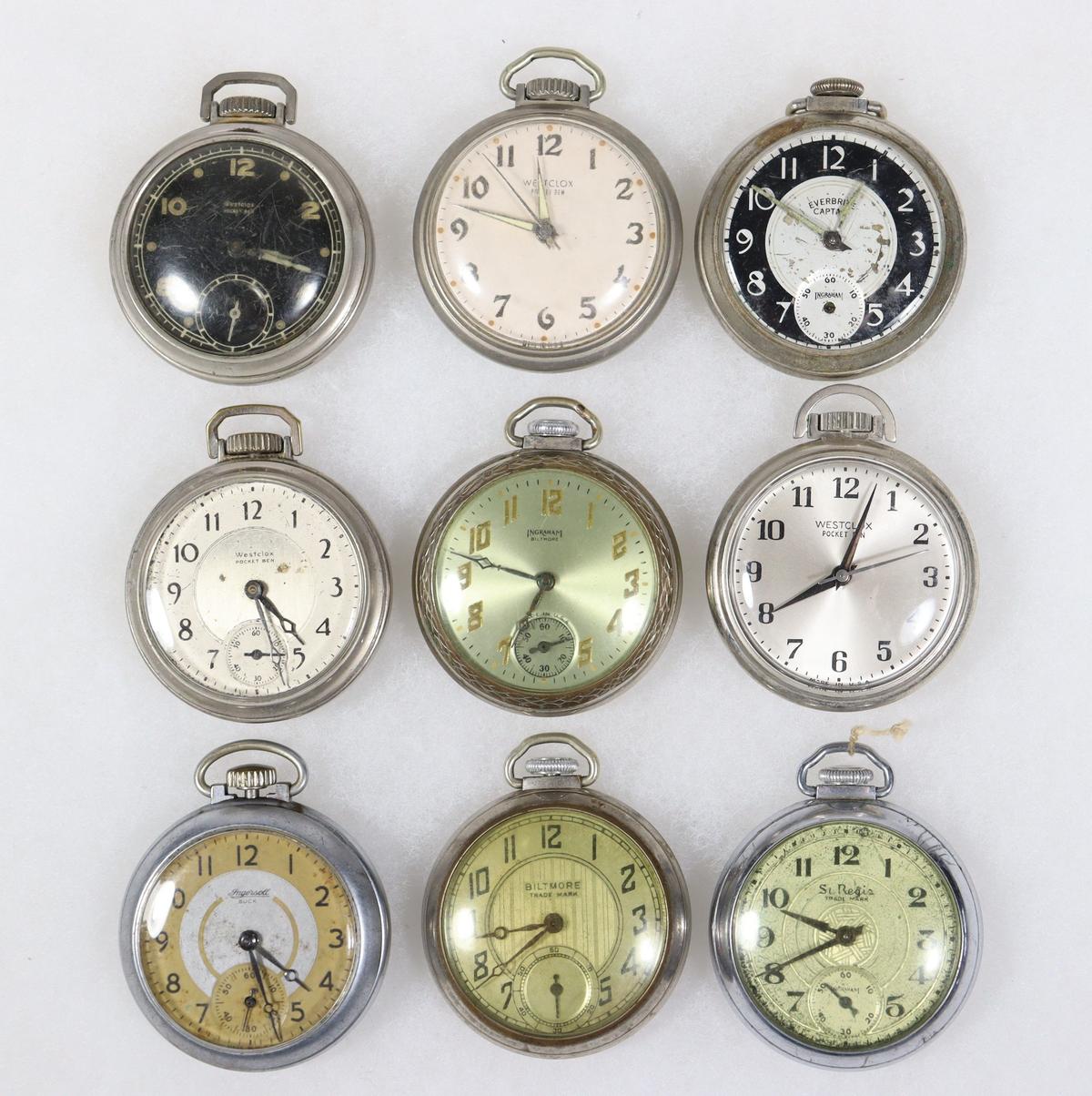 Pocketwatch Estate Found Group of (9)