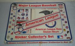 Vintage Sticker Collector's Set American League MLB Baseball Rare Complete Unused