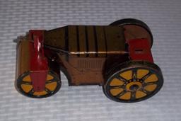 1940s Marx Wind Up Toy Roller Machine Steam Tin Litho Rare Vintage