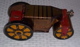 1940s Marx Wind Up Toy Roller Machine Steam Tin Litho Rare Vintage