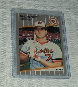 1989 Fleer Baseball #616 Billy Ripken Error SAW CUT DIRECTLY THROUGH RICK FACE Orioles RC Rare