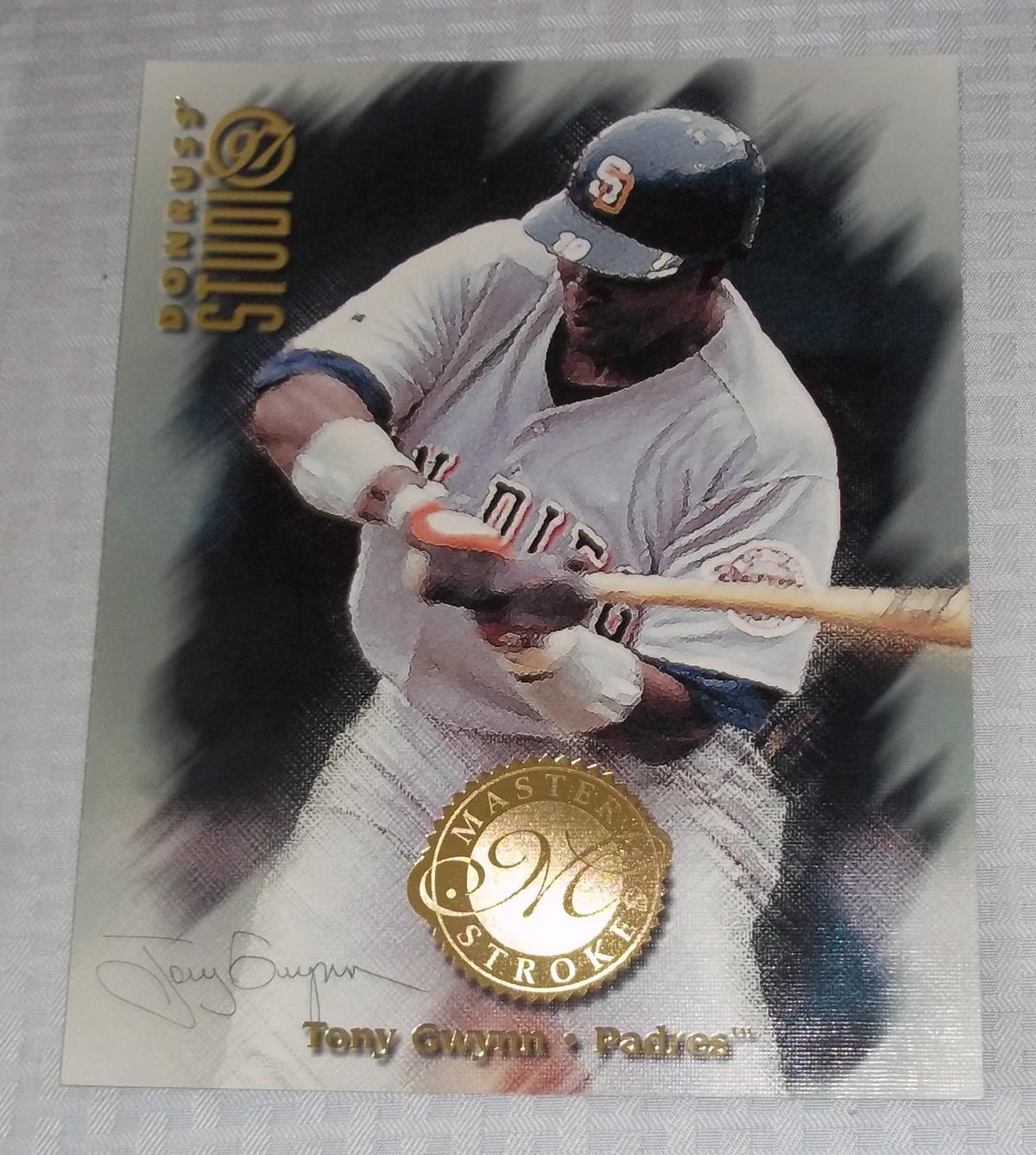 1997 Donruss 8x10 Studio Master Strokes Tony Gywnn Card LE /5000