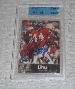 JSA BGS Slabbed Broncos Upper Deck Autographed Signed Floyd Little Card NFL HOF