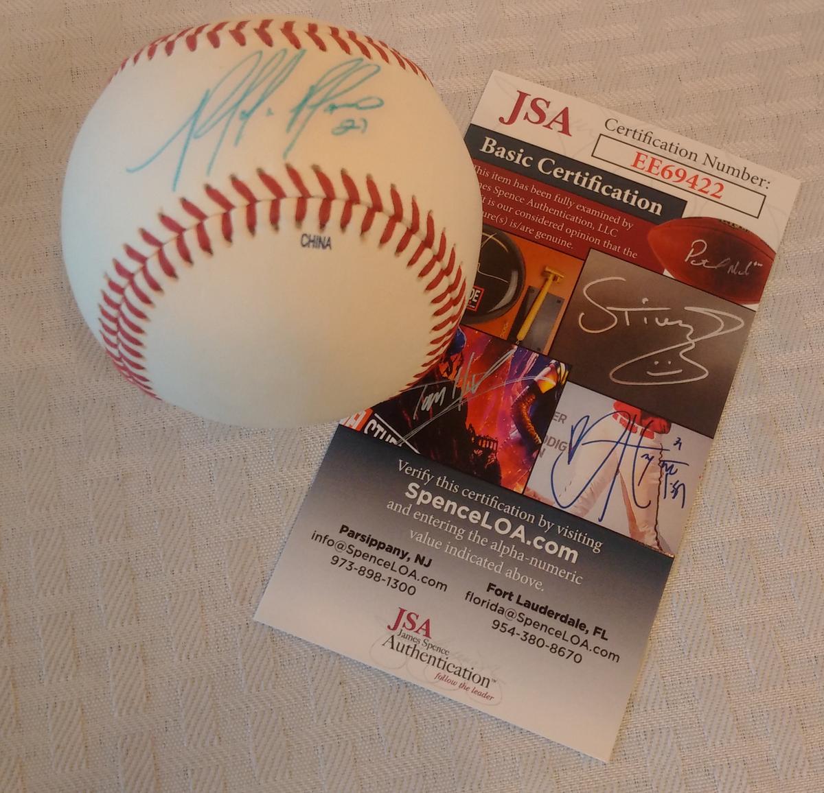 Phillies Placido Polanco Autographed Signed Minor League Rawlings Baseball JSA COA
