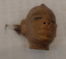 Vinatge Antique Shrunken Head? Hair Rare Oddity Collectible Primitive