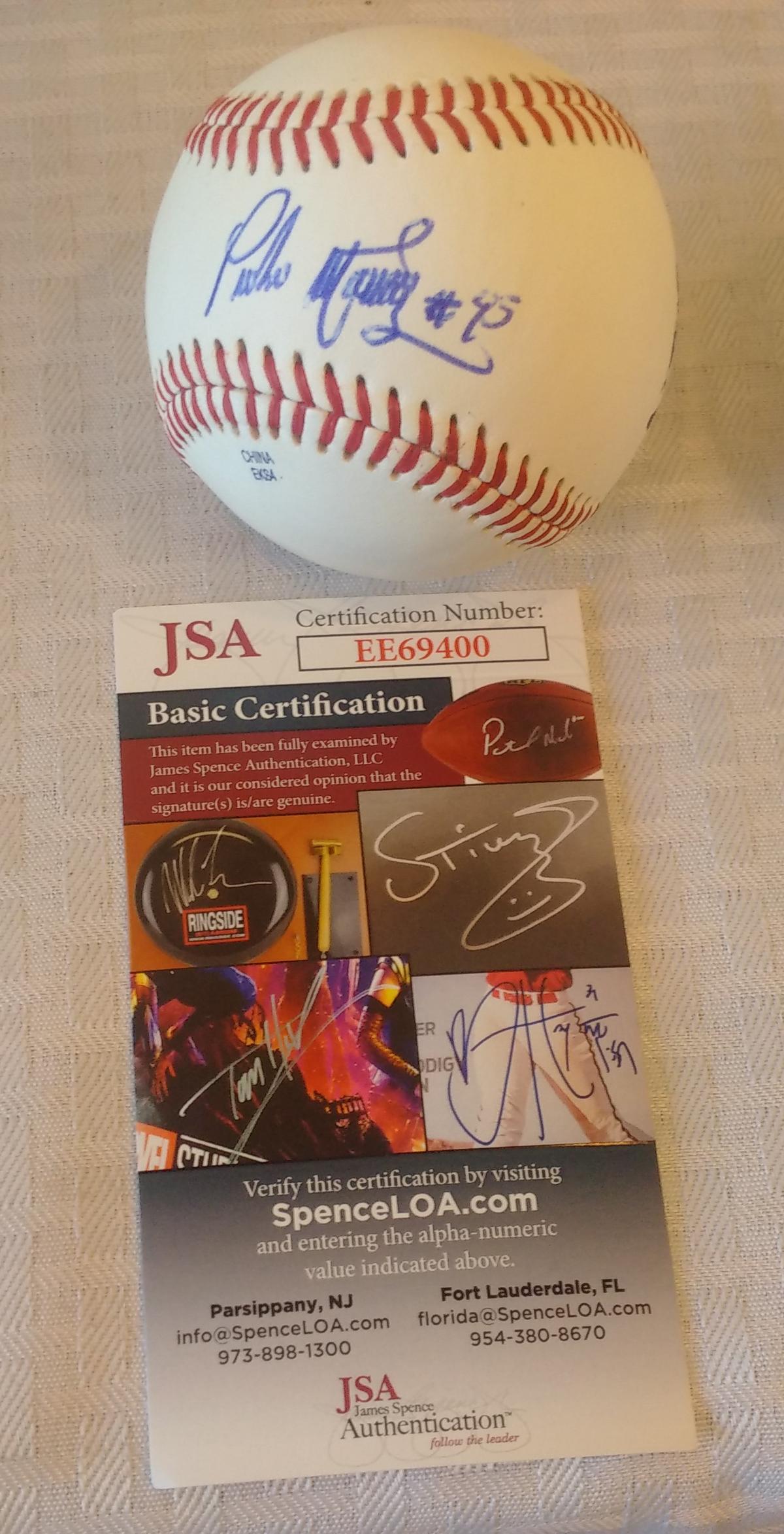 Pedro Martinez Autographed Baseball Rawlings Minor League Ball JSA COA HOF Red Sox Phillies