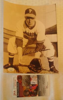 Richie Ashburn Autographed Signed 8x10 Photo Baseball Phillies HOF JSA COA