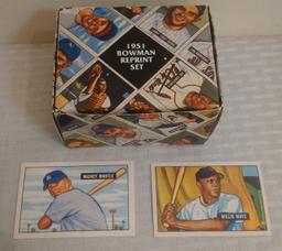 Vintage 1951 Bowman Reprint Complete Factory Set w/ Mantle Mays RC Rookie Card Many Stars HOFers