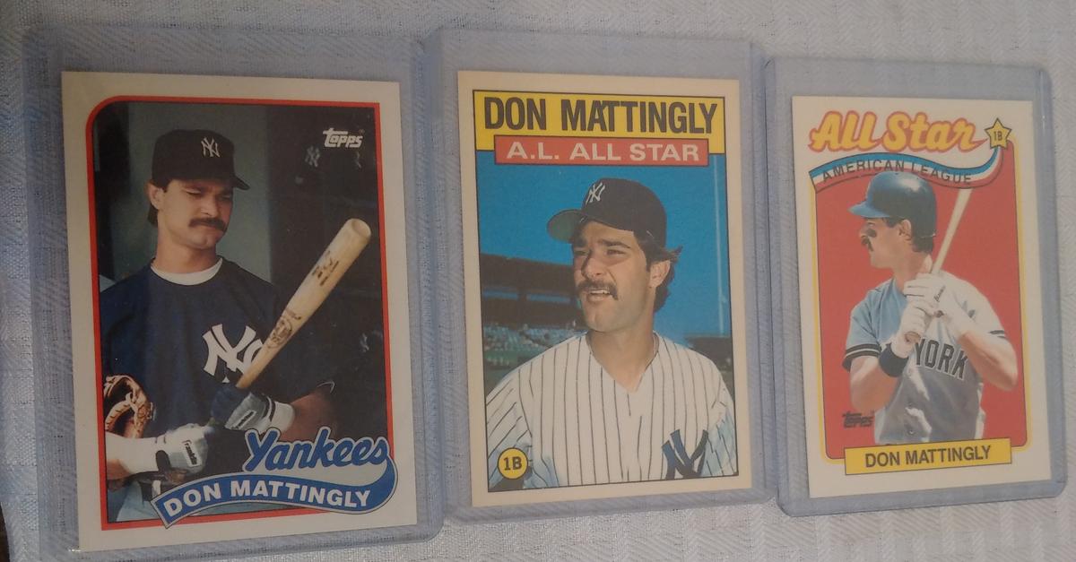 3 Topps Tiffany Don Mattingly Card Lot 1986 1989 Yankees Rare Limited Glossy