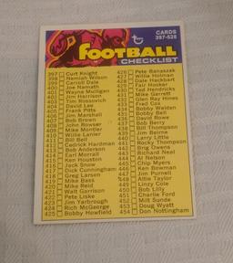 Vintage 1973 Topps NFL Football Card #498 Checklist Unmarked Nice