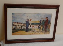 Vintage Yankees Print Limited Edition 04/1000 Framed Lou Gehrig