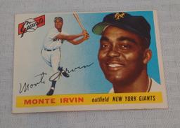 Vintage 1955 Topps Baseball Card#100 Monte Irvin Giants HOF Key Card
