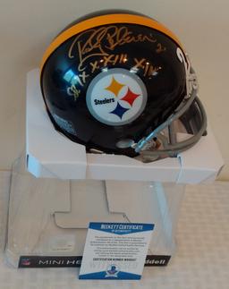 Rocky Bleier Autographed Signed Mini Football Helmet Steelers BAS COA SB Champs Inscription