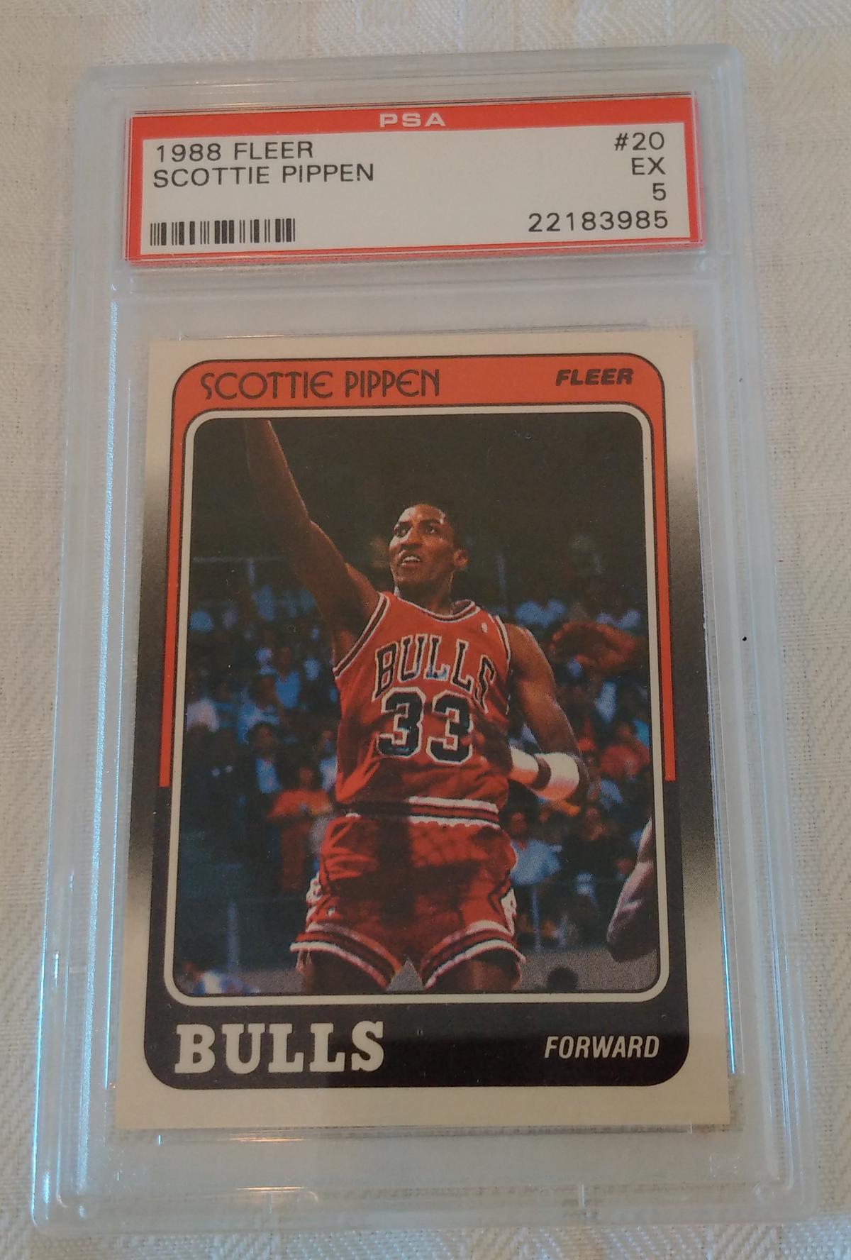 1988-89 Fleer NBA Basketball Rookie Card RC #20 Scottie Pippen Bulls HOF PSA GRADED 5 Undergraded