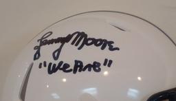 Lenny Moore Penn State Autographed Signed Mini Helmet We Are Inscription JSA COA PSU Paterno Colts