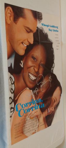 Whoopi Goldberg Rare Full Size Movie Poster Corinna Corinna 1994 Secretary Signed w/ Letter 27x40