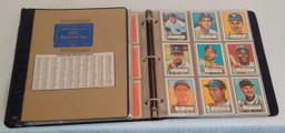 Vintage 1952 Topps Baseball Reprint Complete Card Set In Album Mantle Jackie Yogi Mathews Mays 1983