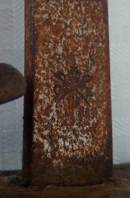 2 Vintage Antique Metal Sword Dagger Lot 33'' C.K. & Co German Artillery Pre World War I Carl Kaiser