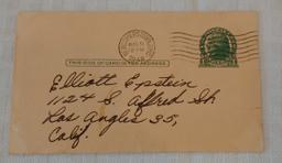 Vintage Cy Young Autographed Signed Card Postcard Full JSA Letter MLB Baseball HOF Paper Dated 1946