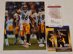 Hines Ward Autographed Signed 8x10 Photo NFL Football Steelers JSA COA HOF