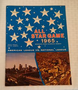 Vintage 1965 MLB Baseball All Star Game Program ASG Minnesota Nice Condition