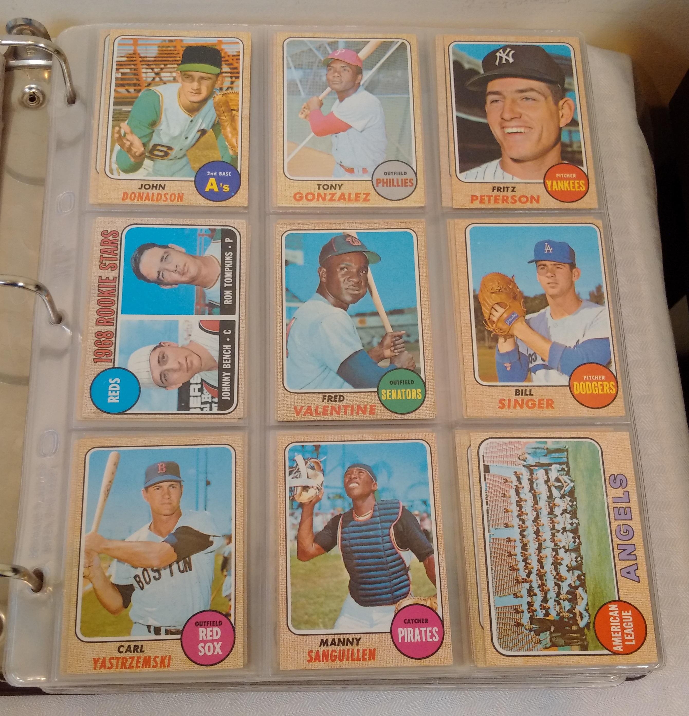 Vintage 1968 Topps Baseball Near Complete Set 587 Cards 587/598 Missing 11 Overall EX Stars GRADED