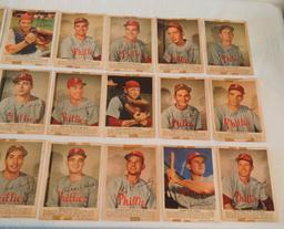 24 Vintage Complete Set 1950 Philadelphia Inquirer Newspaper Hand Cut Cards Phillies Ashburn Roberts