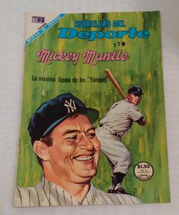 Vintage 1960s Mickey Mantle Baseball Yankees Spanish Comic Book Estrellas Del Deporte Futball Back