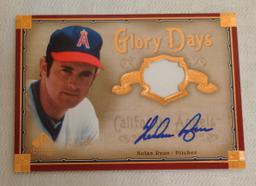 2005 SP Legendary Dual GU Jersey Glory Days Autographed Insert Card Nolan Ryan 23/25 Angels HOF MLB