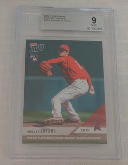 2018 Topps Now MLB Baseball Rookie Card Spring Training #ST4 Shohei Ohtani Angels BGS GRADED 9 MINT