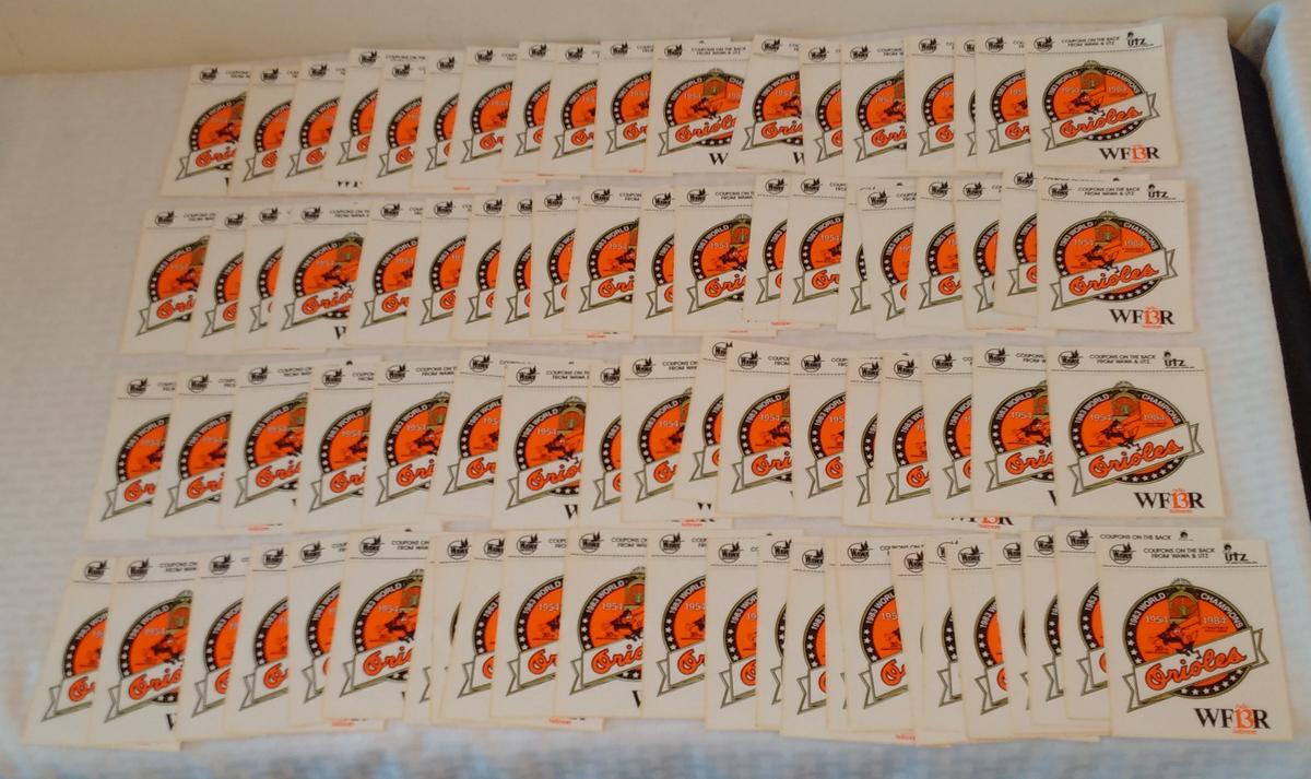 81 Vintage 1983 World Series Champions Wawa Utz Promo Baltimore Orioles Decal Sticker 30th Bulk Lot