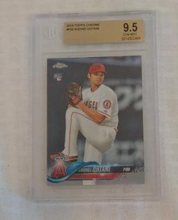 2018 Topps Chrome #150 Baseball Rookie Card RC Angels Shohei Ohtani BGS GRADED 9.5 GEM Slabbed