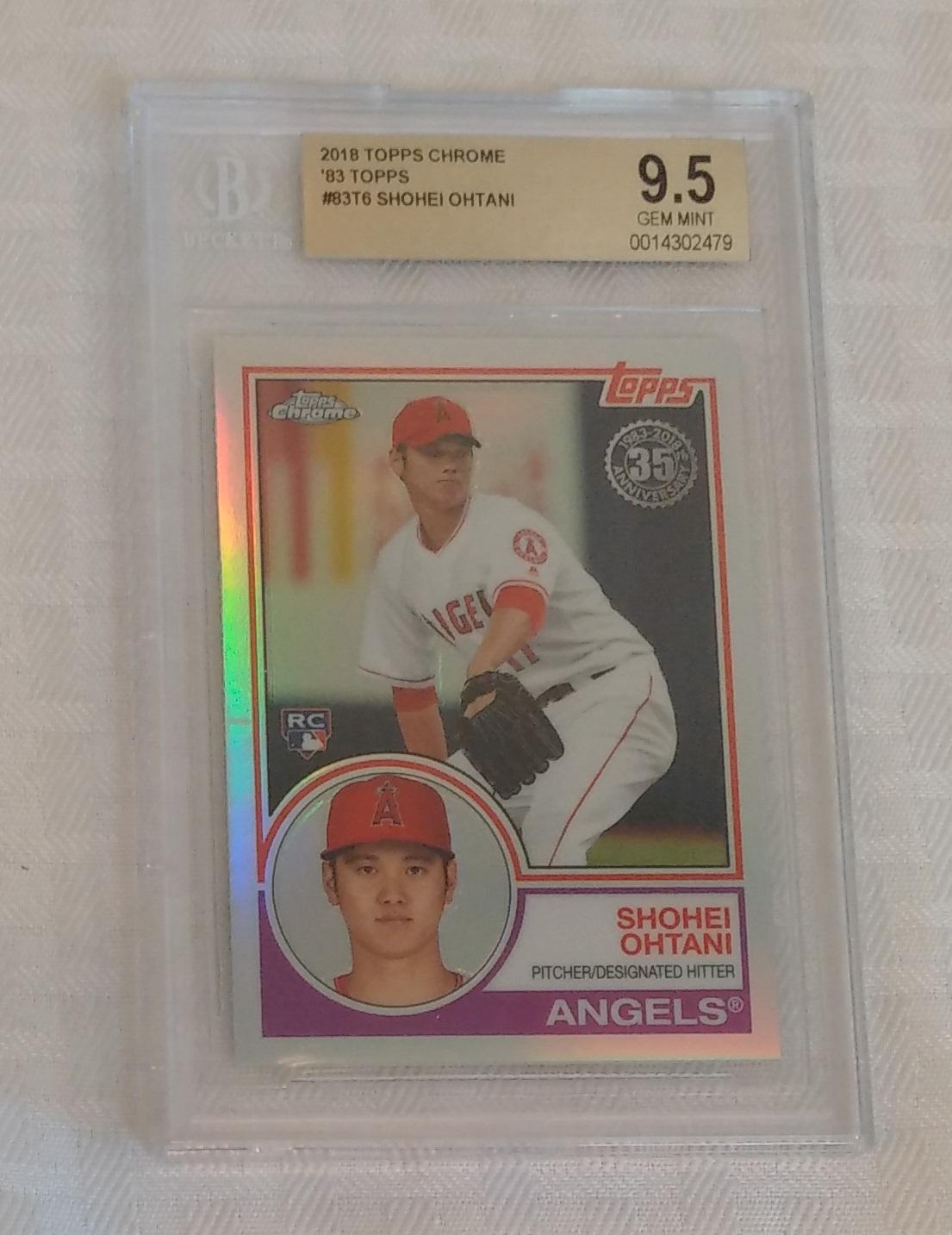 2018 Topps Chrome Baseball 1983 Shohei Ohtani Angels Rookie RC BGS GRADED 9.5 GEM MINT MLB