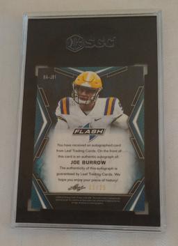 2020 Leaf Flash Autographed Insert Signed Rookie Card RC Joe Burrow SGC GRADED 10 Auto LSU NFL 11/25