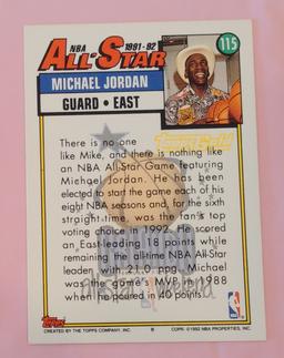 1992-93 Topps NBA Basketball Card #115 Gold Insert Michael Jordan Bulls HOF