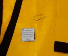 Junior Jones Poison Autographed Signed Yellow Boxing Robe Boxer Schwartz COA