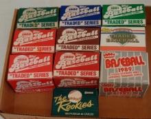 10 MLB Baseball Card Complete Set Lot Topps Traded Donruss Rookies Fleer 1986 1987 1988 1989 1990