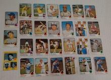 27 Different Vintage 1973 Topps MLB Baseball Card Lot All Mega Star HOFer Cards #1 Ruth Mays Aaron