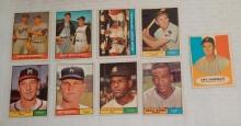 Vintage 1961 Topps MLB Baseball Mega Star HOFer & Combo Cards Lot Gibson Banks Drysdale Brooks Spahn