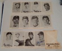 Vintage 1966 Phillies Team Set Picture Pack 12 Photos Johnny Callison Sign-ed Auto Allen Bunning MLB
