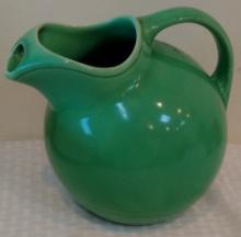 Vintage Mid Century MCM Green Hall 7'' Water Pitcher 1960s w/ Handle