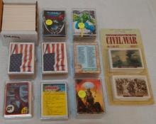 10 Complete Non Sport Card Set Lot Military Desert Storm Civil War MOC Disney 1980s Magnum P.I.