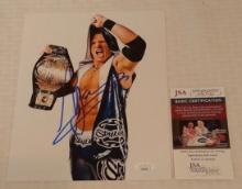 AJ Styles Autographed Signed 8x10 Photo WWE JSA COA WWF Wrestling ROH TNA Title Belt