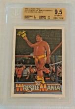 1990 Classic WWF Wrestling Card #16 Andre The Giant Wrestlemania BGS 9.5 Low Pop Wrestling GEM MINT