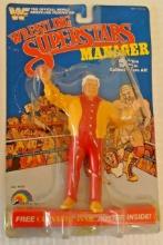 Vintage WWF LJN Wrestling Figure MOC Classy Freddie Blassie w/ Cane WWE Poster Bio Manager 1980s Toy