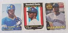 3 Vintage Ken Griffey Jr Oddball Magazine Card Lot BCM SCD 1989 1990 Rookie Mariners HOF RC